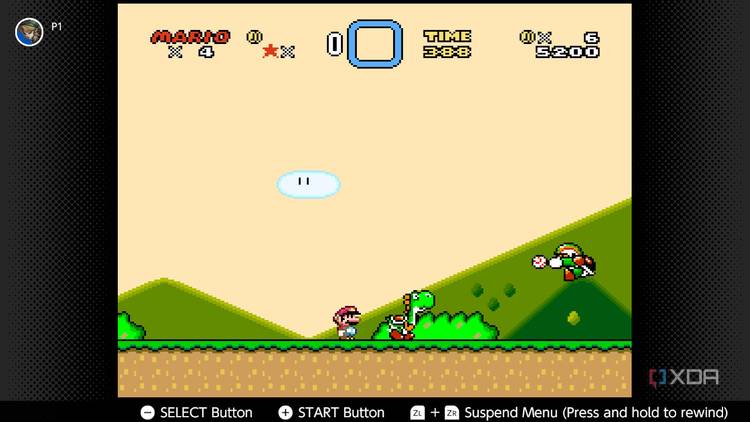 Yoshi running away in Super Mario World