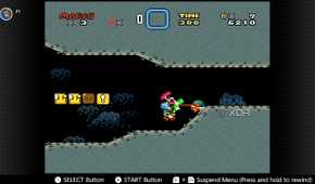 Yoshi eating enemy in Super Mario World