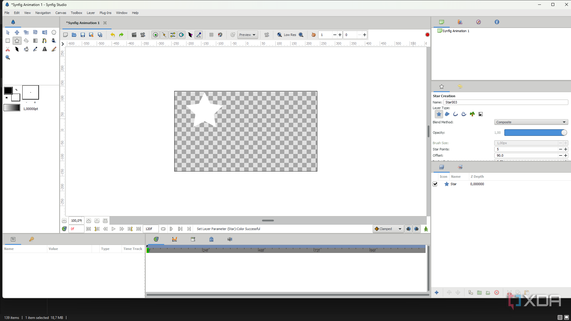 Synfig Studio adding star shape-1