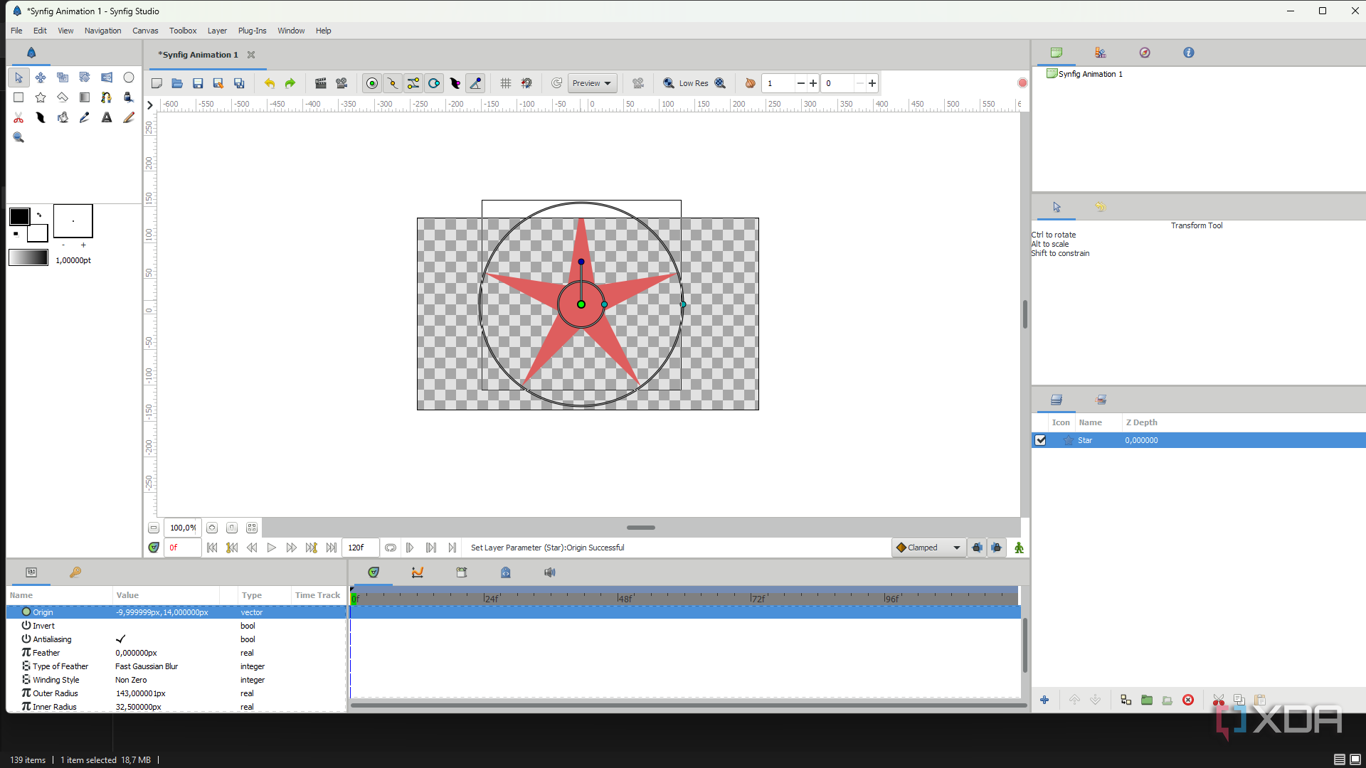 Synfig studio adjusting star shape