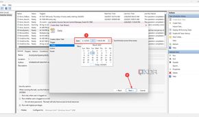 Setting a date and a time for your task in Task Scheduler