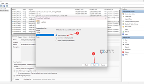 Set the task to start a program when it's triggered