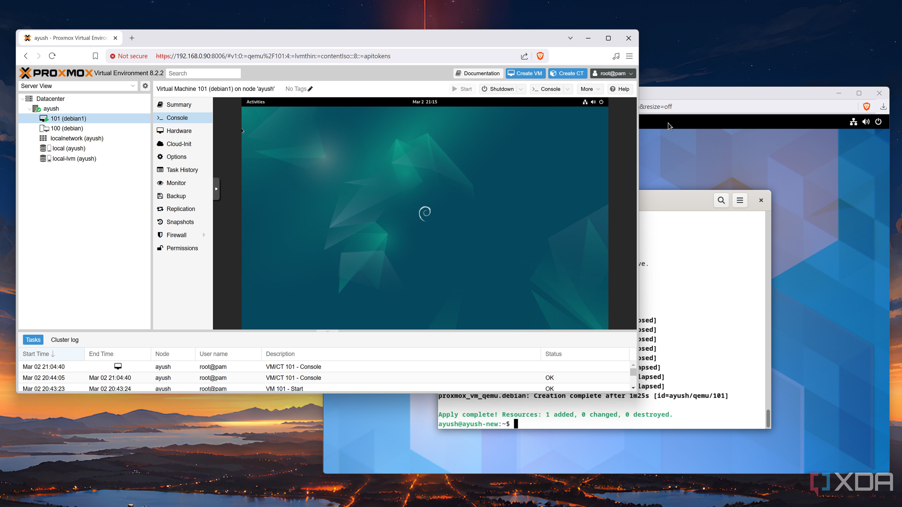 Running Terraform and provisioning VMs inside Proxmox