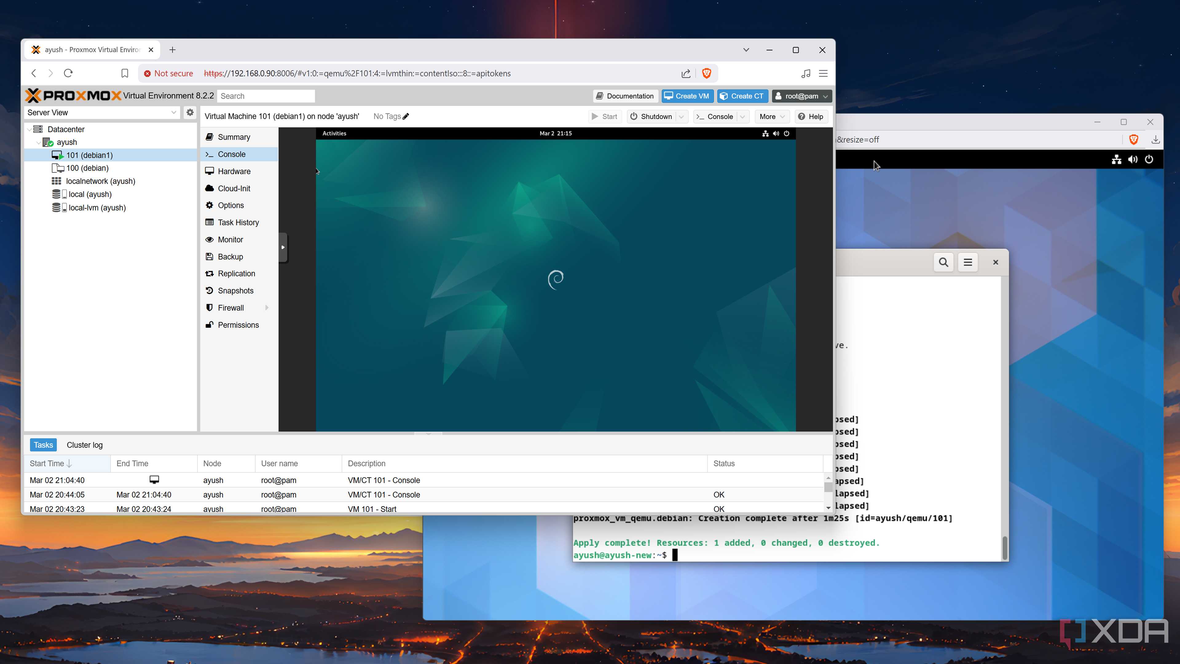 Running Terraform and provisioning VMs inside Proxmox