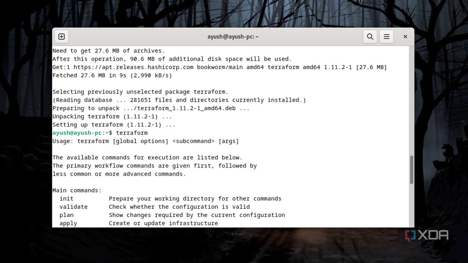 Running Terraform