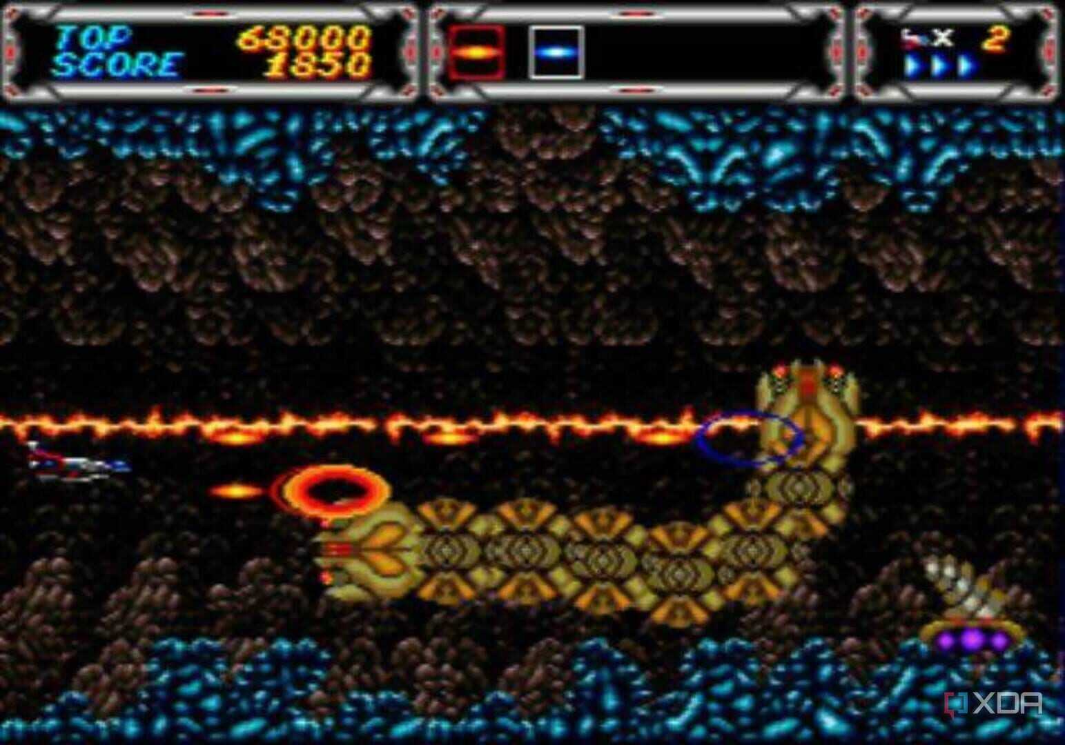 A screenshot showing Thunder Force III gameplay.