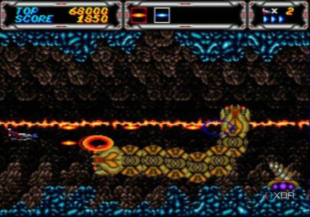 A screenshot showing Thunder Force III gameplay.