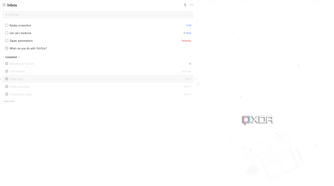 ticktick inbox with tasks