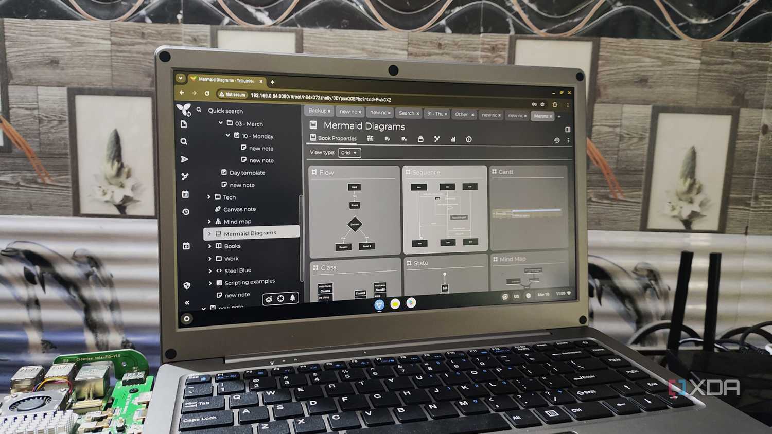 Accessing mermaid diagrams in the TriliumNext Notes UI