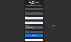 wallos registration page