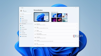 Screenshot of the personalization page in the Windows 11 Settings app