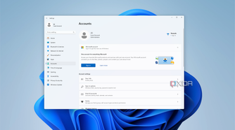 Screenshot of the accounts page in the Windows 11 Settings app