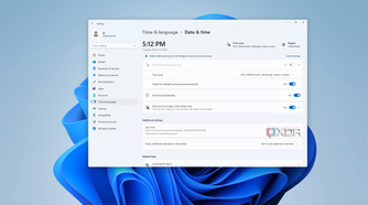 Screenshot of the date and time page in the Windows 11 Settings app
