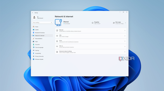 Screenshot of the Network & internet page in the Windows 11 Settings app