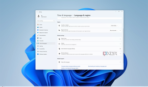 Screenshot of language and region settings in Windows 11 Settings