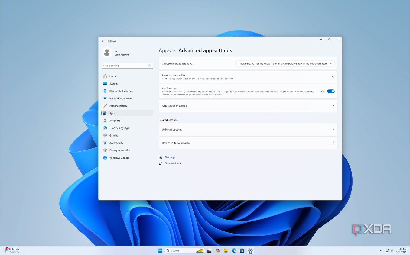 Settings Included With 5 reasons the Windows 11 Settings app makes me forget about the Control ...