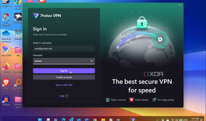 Shows Proton VPN desktop app install on Windows 11