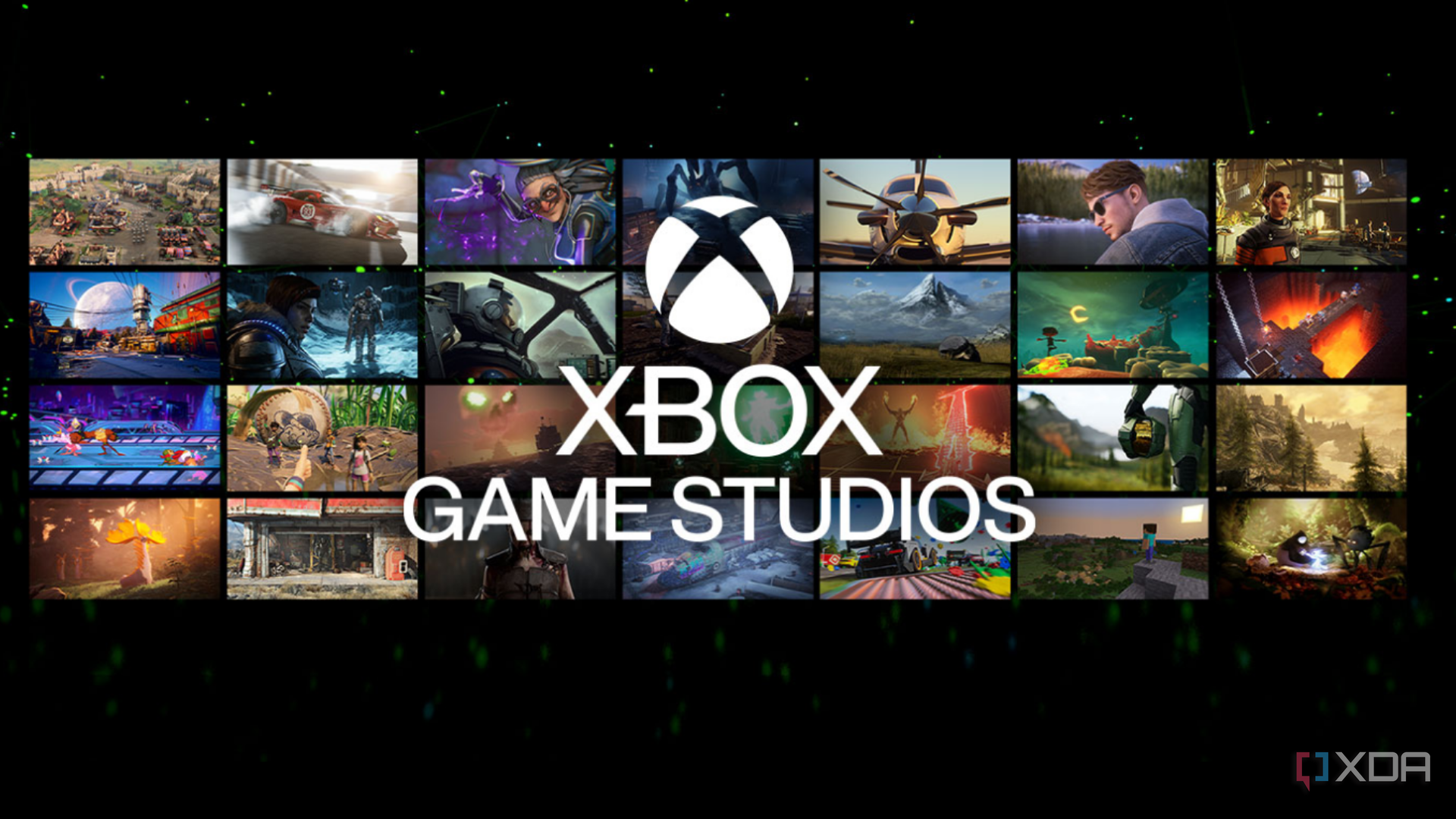 Xbox Game Studios logo against a backdrop of games