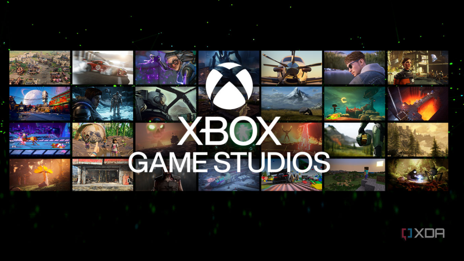 Xbox Game Studios logo against a backdrop of games