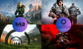 343 industries (Halo) Next to The Coalition (Gears of War)