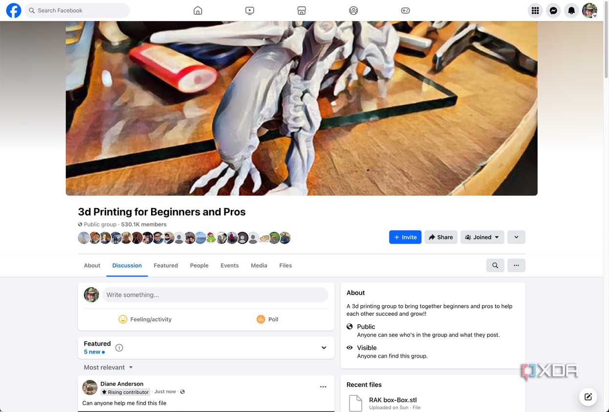3d Printing Beginners and Pros Facebook group