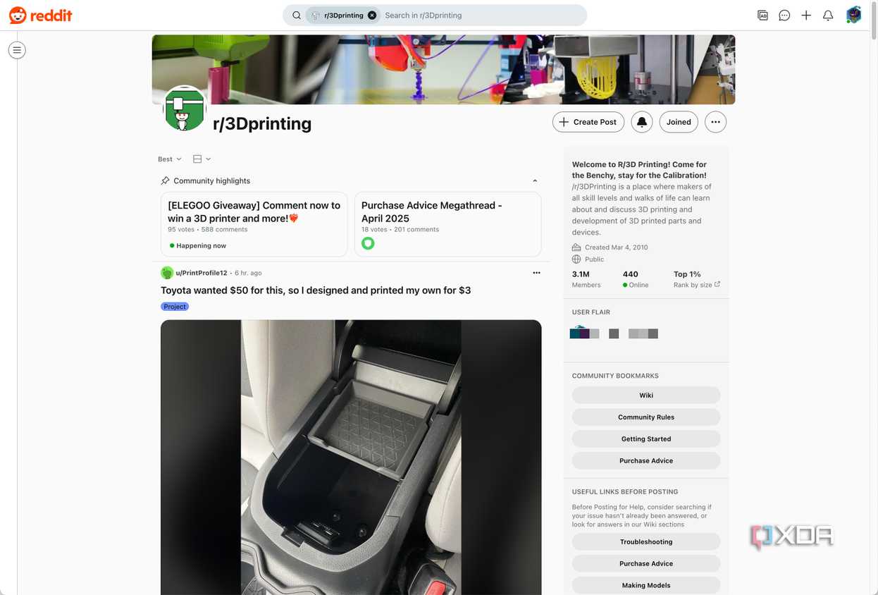 3Dprinting subreddit