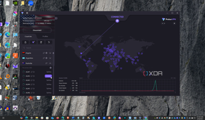 Shows Proton VPN select a different country option