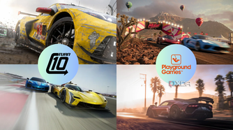 Turn 10 (Forza Motorsport) Next to Playground games (Forza Horizon)