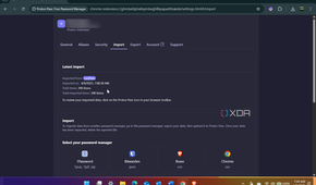 Shows password import from LastPass to Proton Pass successful