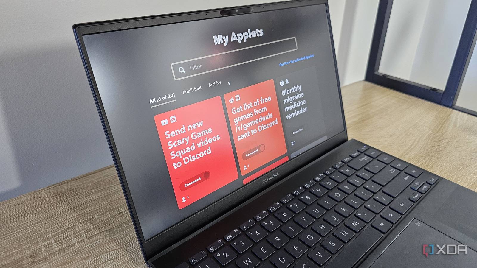 a laptop showing ifttt applets