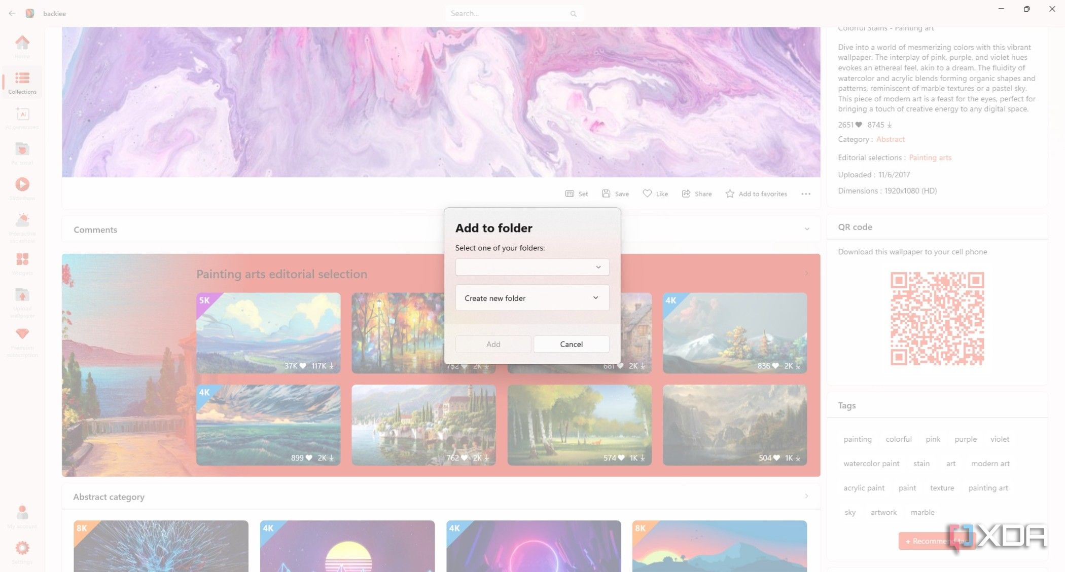I use this wallpaper app and my desktop is always exciting