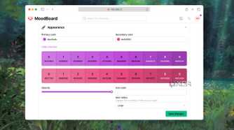 A screenshot of settings to adjust the appearance of Homarr dashboard