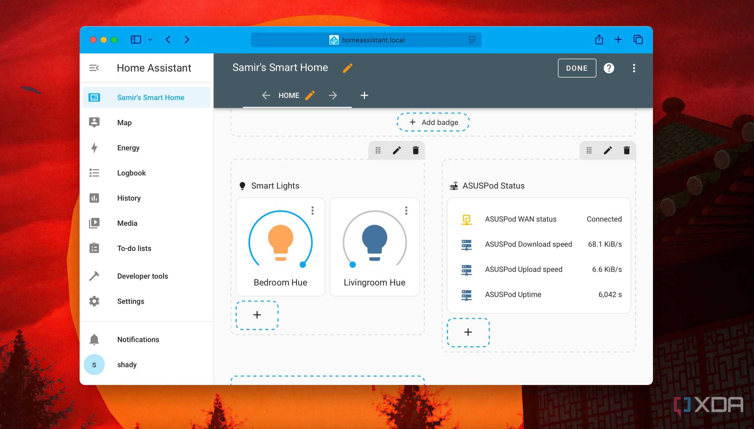 Adjusting cards on dashboard in Home Assistant
