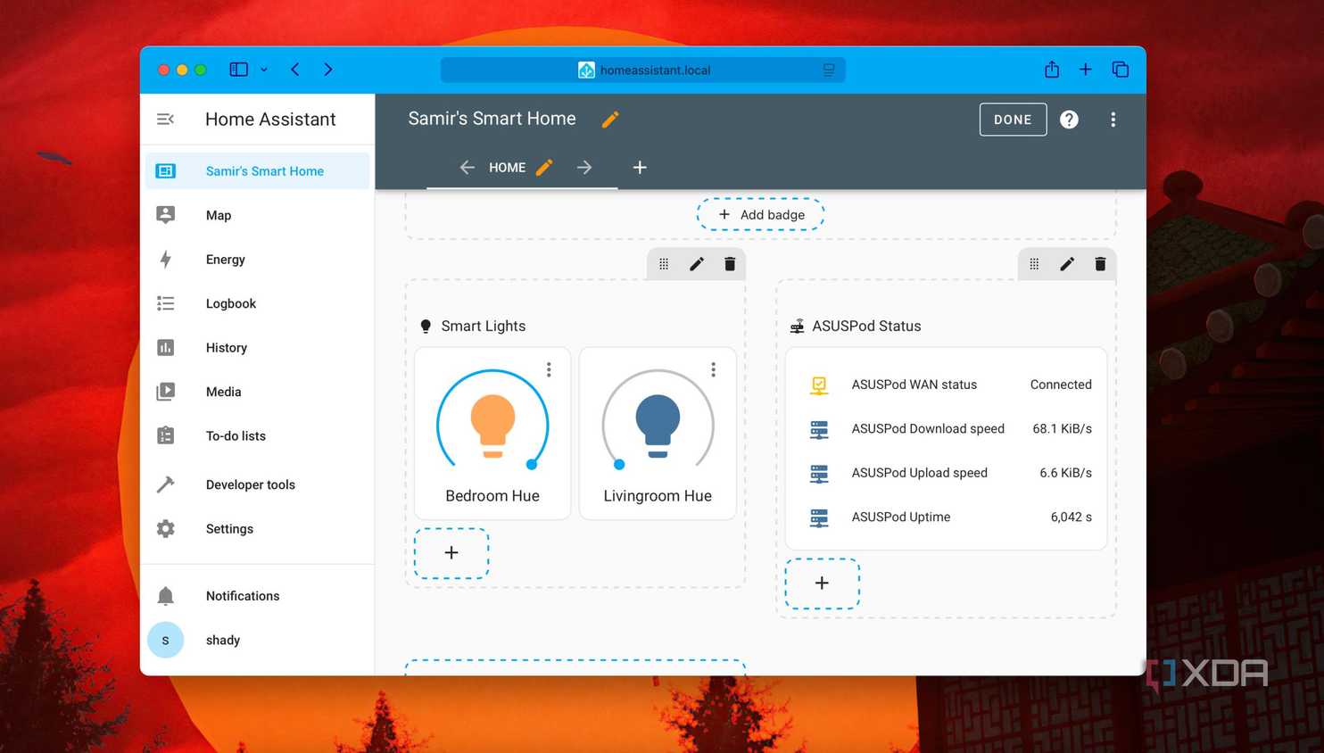 Adjusting cards on dashboard in Home Assistant
