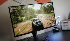 alienware aw2725q on a desk