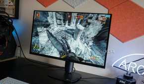 Alienware AW2725Q on a desk