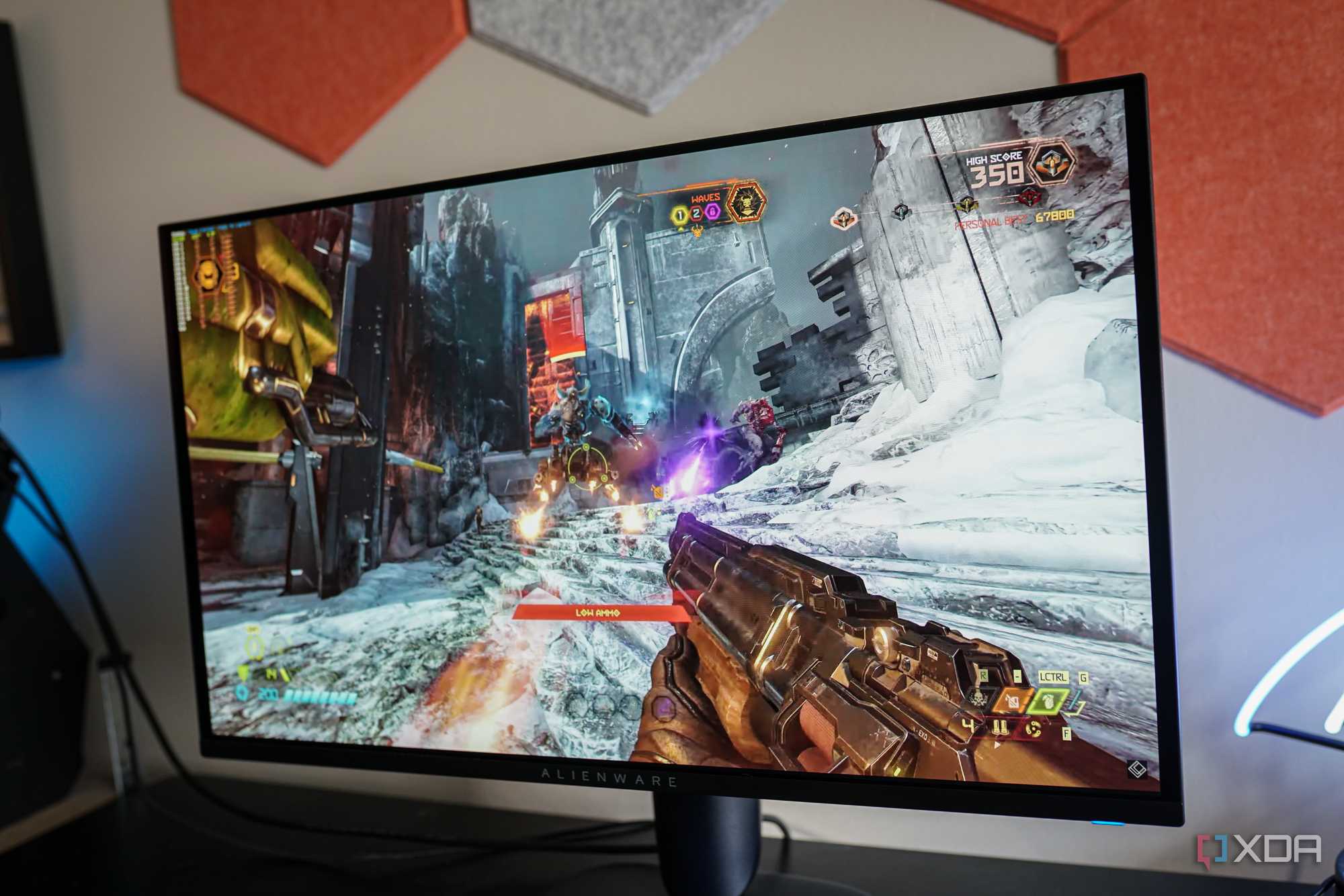Doom Eternal on the Alienware AW2725Q.