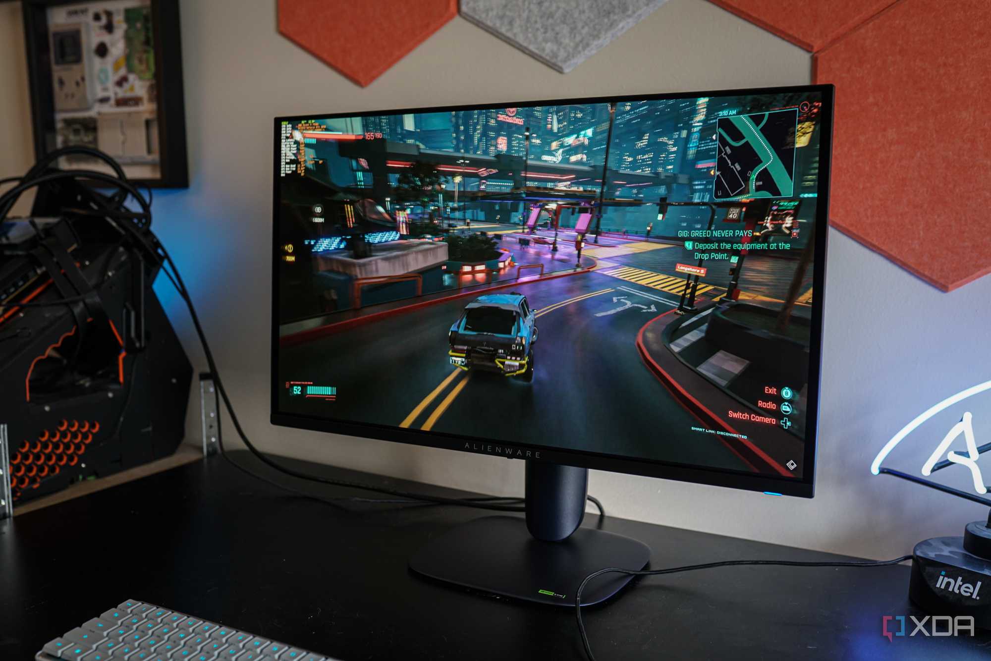 alienware aw2725q monitor on a desk