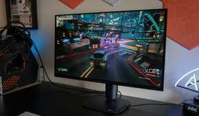 alienware aw2725q monitor on a desk