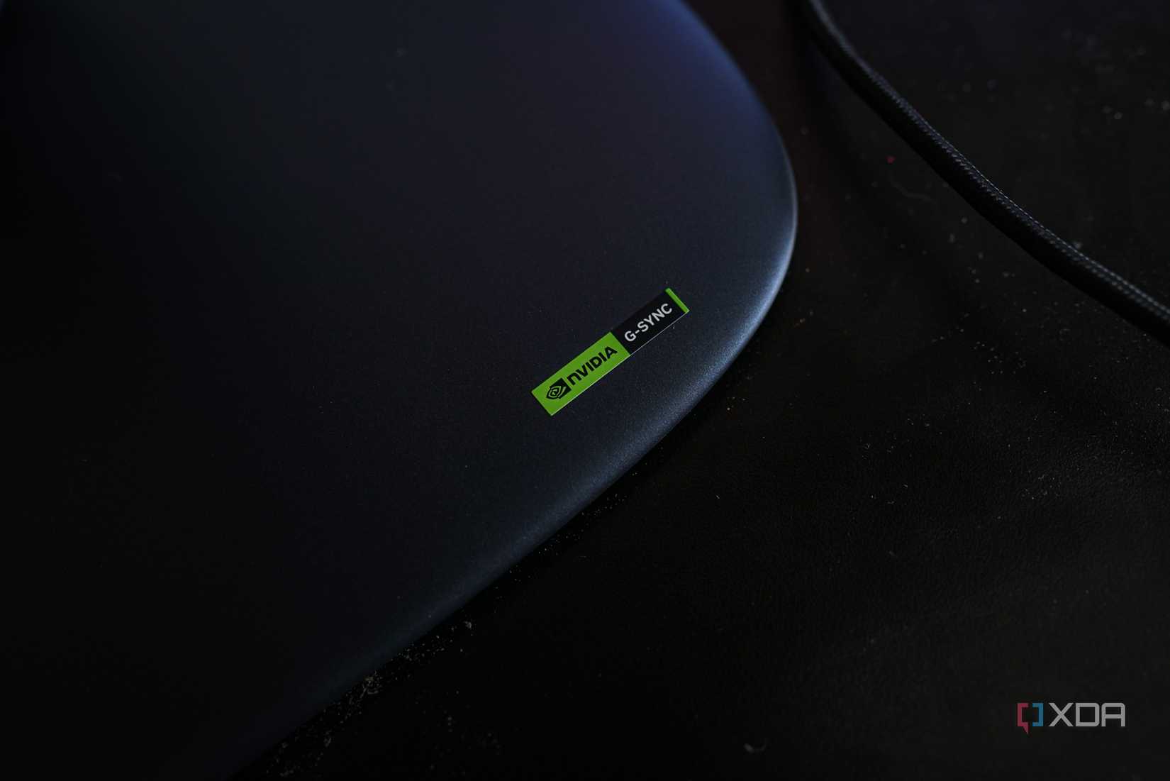 G-Sync logo on the Alienware AW2725Q.
