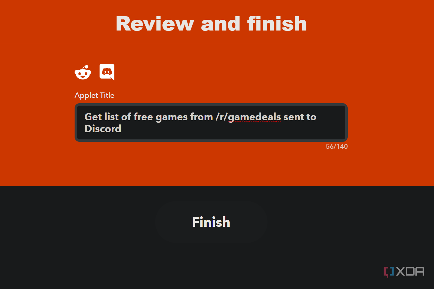 an ifttt applet for sending free game deals to discord
