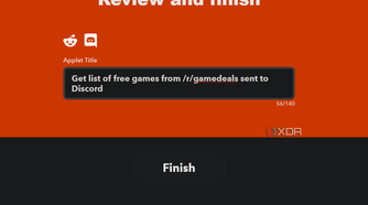 an ifttt applet for sending free game deals to discord
