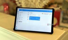 A photo of a Home Assistant software dashboard on an Android tablet