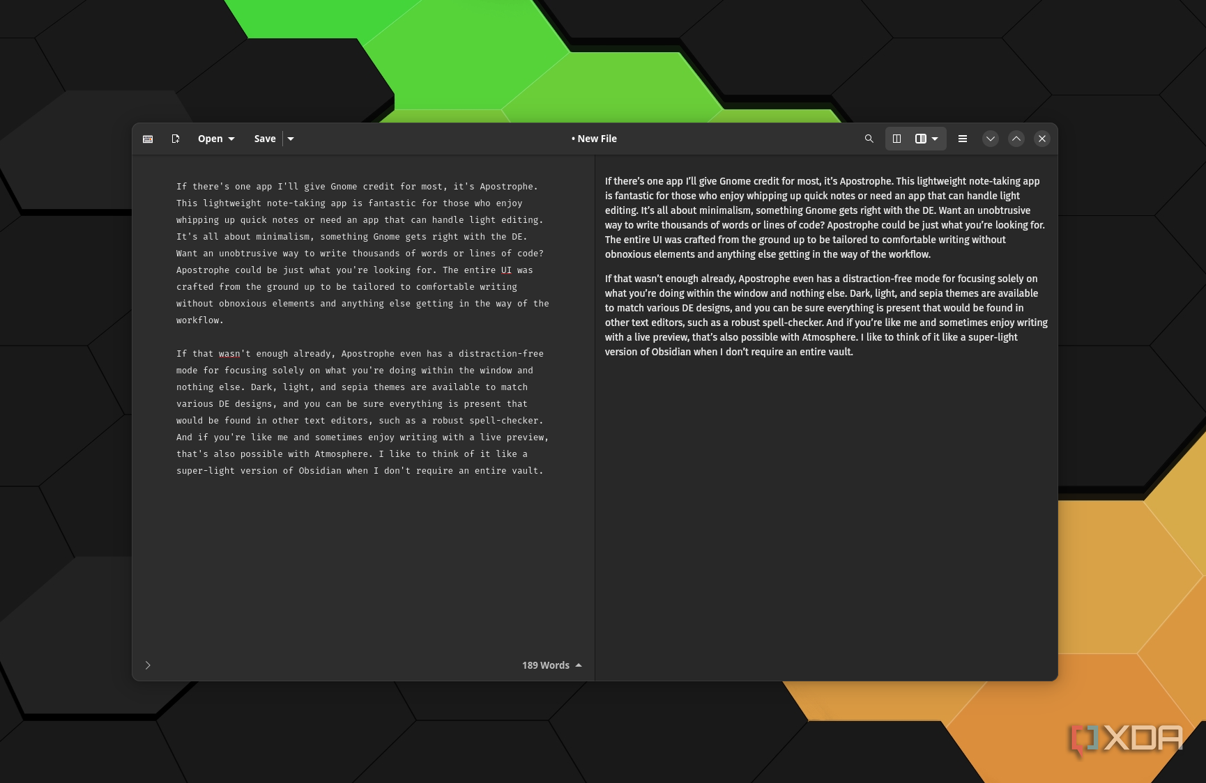 Apostrophe dark mode