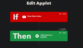 applet for liked youtube songs sent to spotify playlist