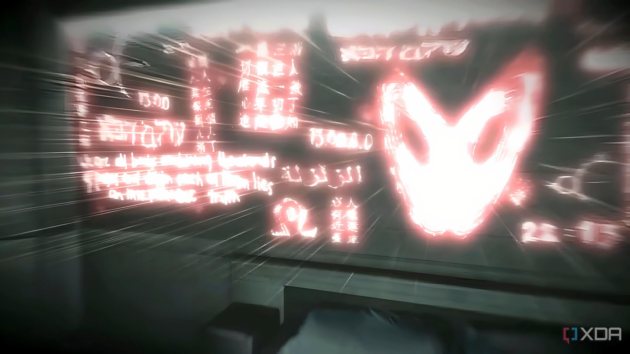 An image from the game Assassins' Creed 2, showing glowing red squiggles on the wall.