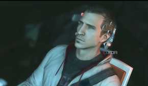 An image from the game Assassins' Creed 3, showing Desmond Miles logged into the Animus.