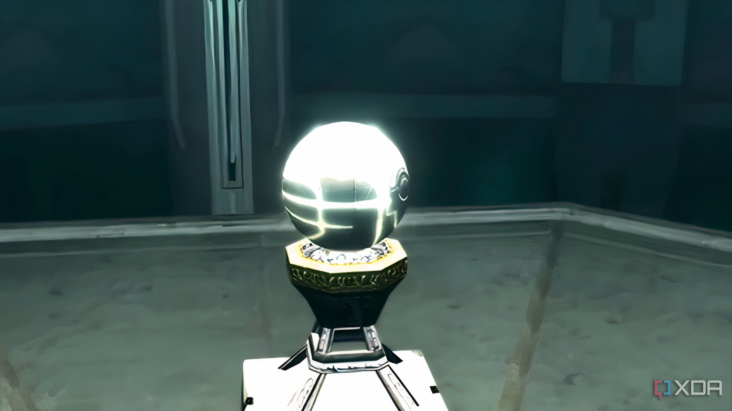 A screenshot from Assassin's Creed franchise, showing a Piece of Eden from the Isu age.