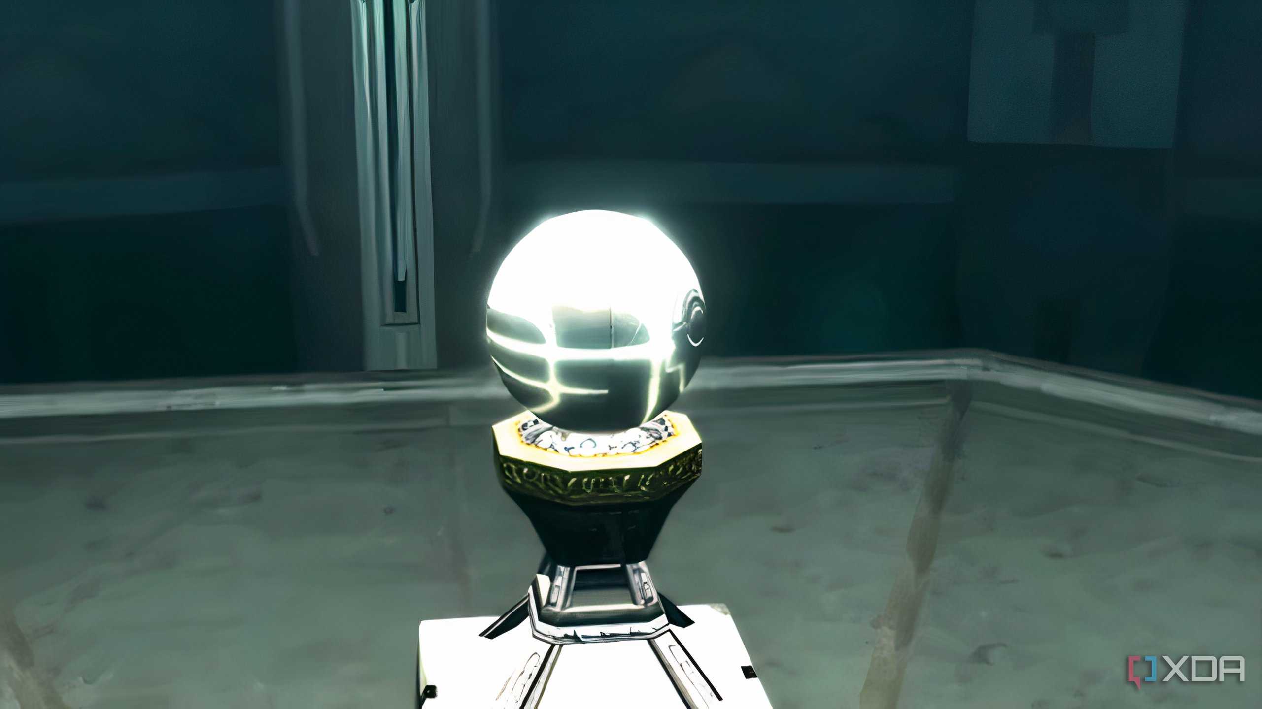 A screenshot from Assassin's Creed franchise, showing a Piece of Eden from the Isu age.