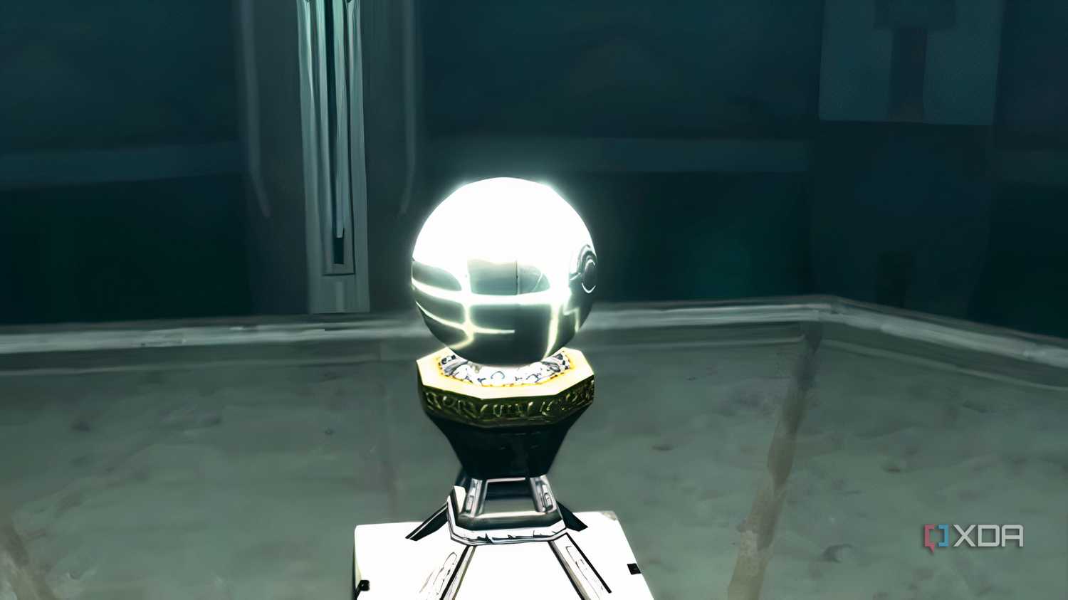 A screenshot from Assassin's Creed franchise, showing a Piece of Eden from the Isu age.